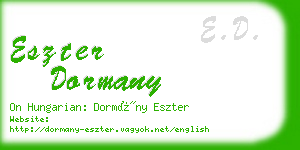 eszter dormany business card